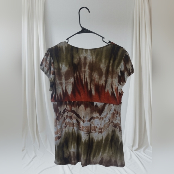 IZ Byer Brown Babydoll Summer Top Size XL - Picture 5 of 7